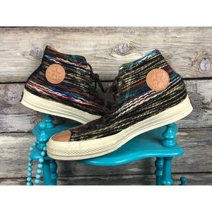 Converse Hi-tops with yarn embellishments